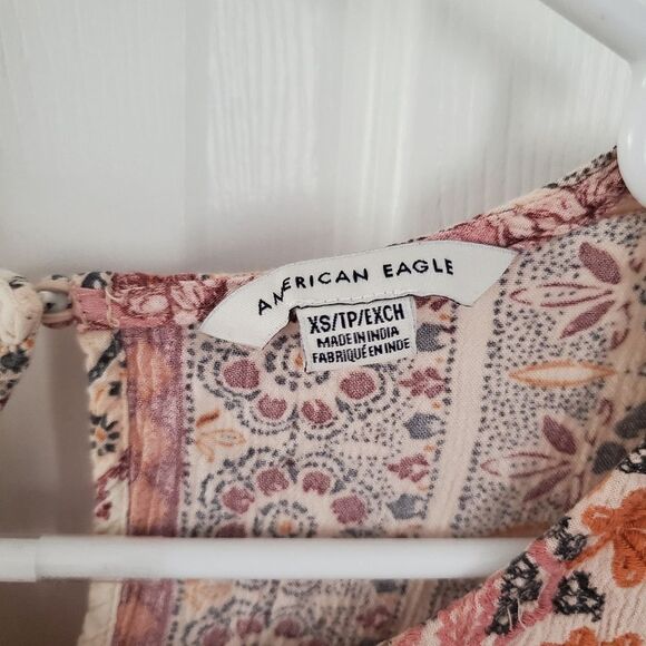 American Eagle Outfitters Boho Babydoll Blouse Size XS - Picture 2 of 7